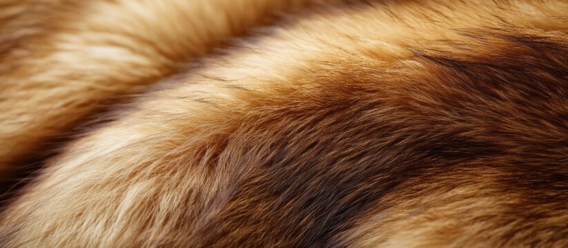 Elegant close-up of natural mink fur texture showcasing rich colors and softness for luxury fashion and design backgrounds. - Powered by Adobe
