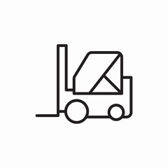Industrial forklift machine icon vector sign