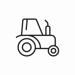 Farm agriculture tractor icon vector sign