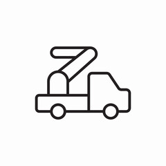 Emergency tow service icon vector sign