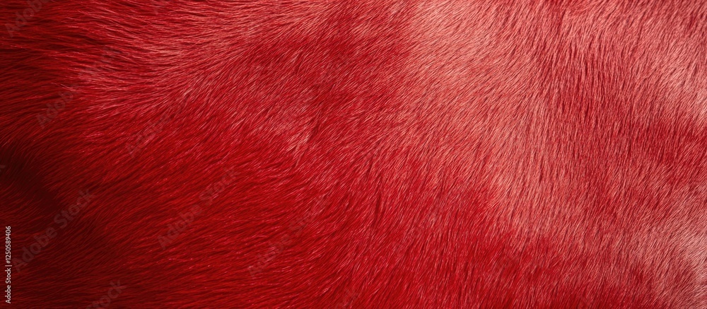Poster vibrant scarlet red cowhide texture showcasing natural variations in color and softness for design a