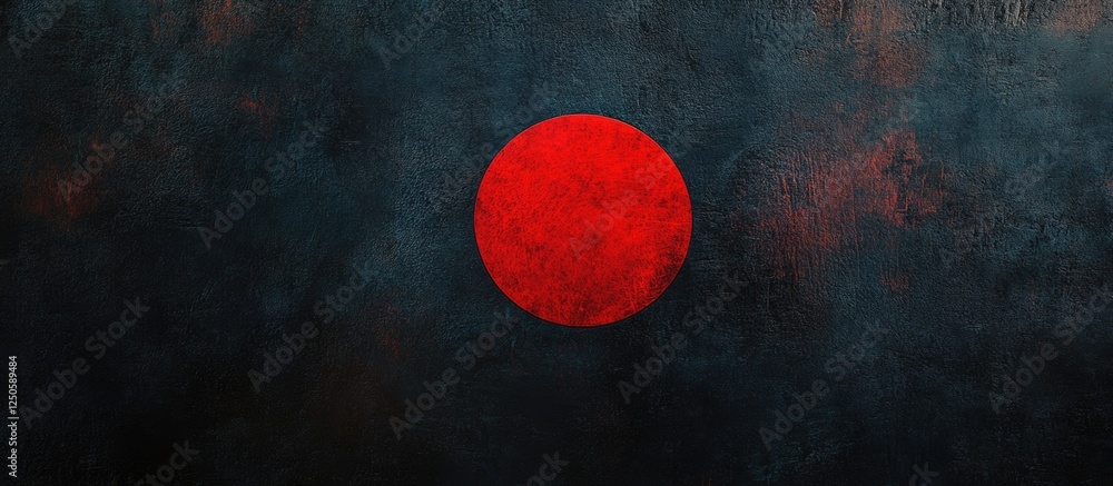 Poster abstract red circle art on dark backdrop ideal for text placement showcasing modern design and bold 