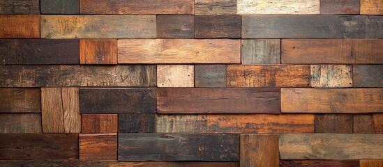 Vintage wooden planks wall texture ideal for design and decoration rustic wallpaper or backdrop with reclaimed wood elements and tones
