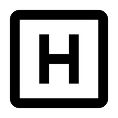 Obraz premium Hospital - Simple Minimalist Health Icon - Wellness & Medical Care