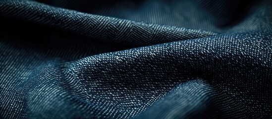 Naklejka premium Blue Denim Fabric Texture Close-Up Ideal for Fashion Industry and Background Design