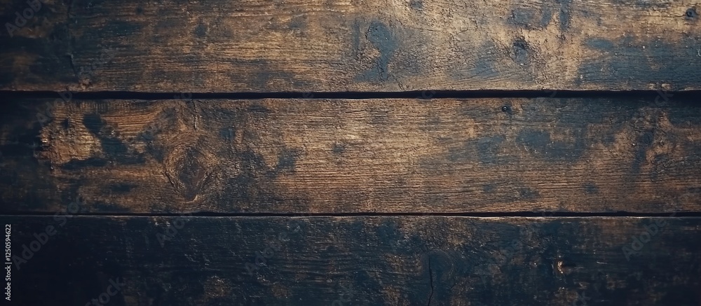 Poster dark brown rustic wooden texture background with grunge finish and space available for text or desig