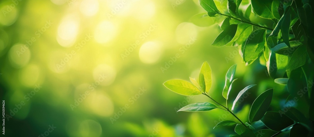Poster natural green gradient background with a soft blurred effect, ideal for presentations and creative d