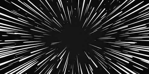 Speed, light streaks, dark background, motion blur, fast travel