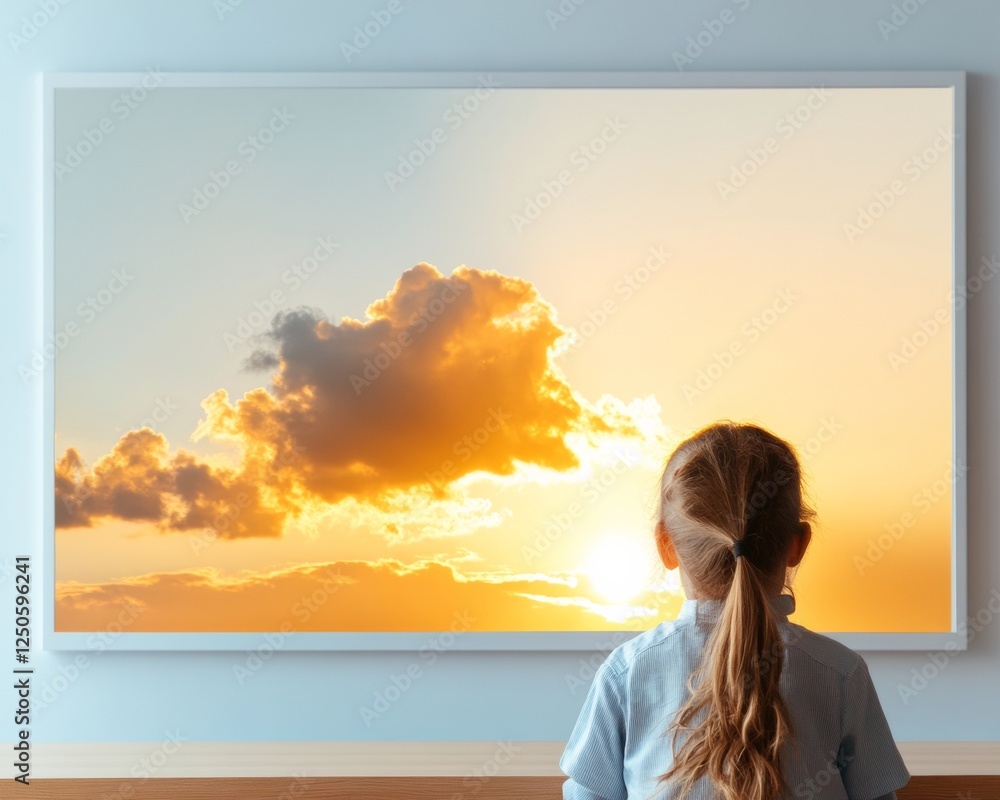 Aufkleber Dynamic Digital Learning Modern Digital Display in Educational Spaces - Enhancing Visual Engagement in Classrooms for Interactive Learning and Youthful Innovation