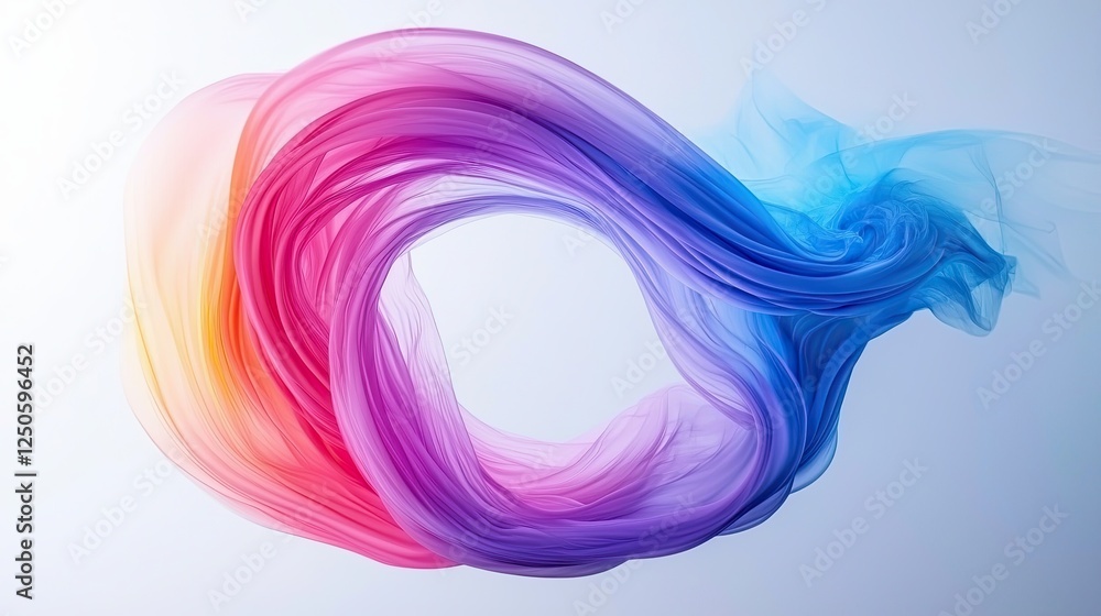 Poster passover concept, colorful flowing waves of soft fabric creating dynamic artistic background in brig