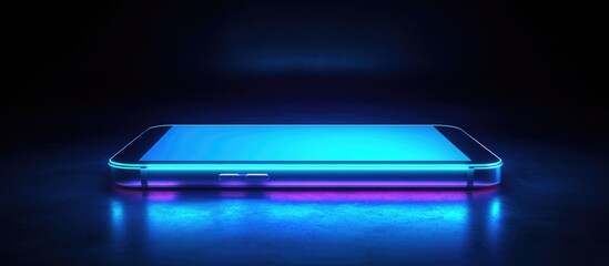 Smartphone Showcase with Neon Glow Highlighting Innovations and Features in Mobile Technology and Design Trends