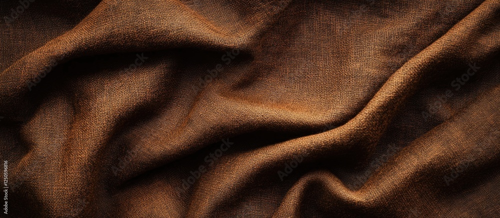 Aufkleber textured brown fabric draped background creating an elegant and warm atmosphere for design and photo