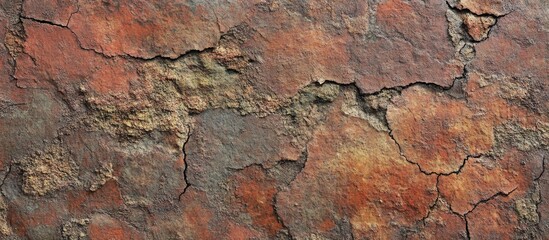 Textured old brick wall with cracks and weathered surface suitable for backgrounds or design projects.
