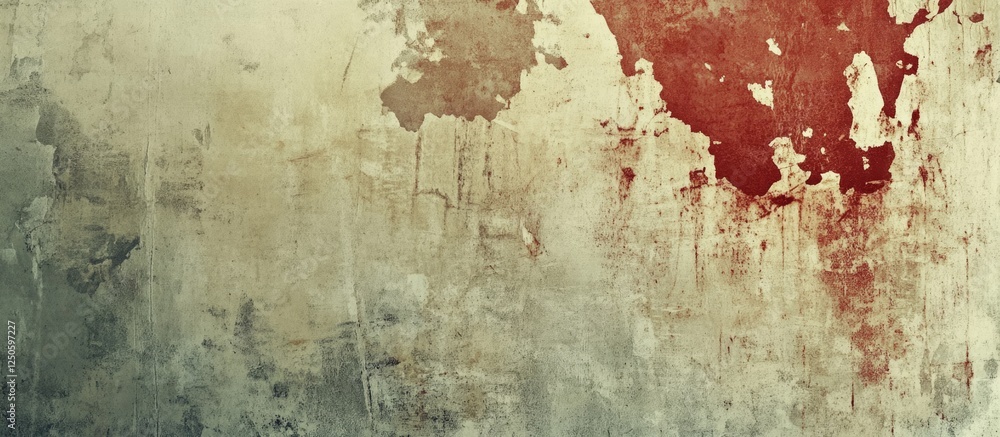 Poster worn textured background featuring faded colors and an abstract representation of a flag