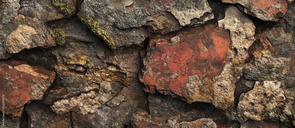 Poster weathered brick wall texture with rustic colors and natural patterns suitable for backgrounds and ar