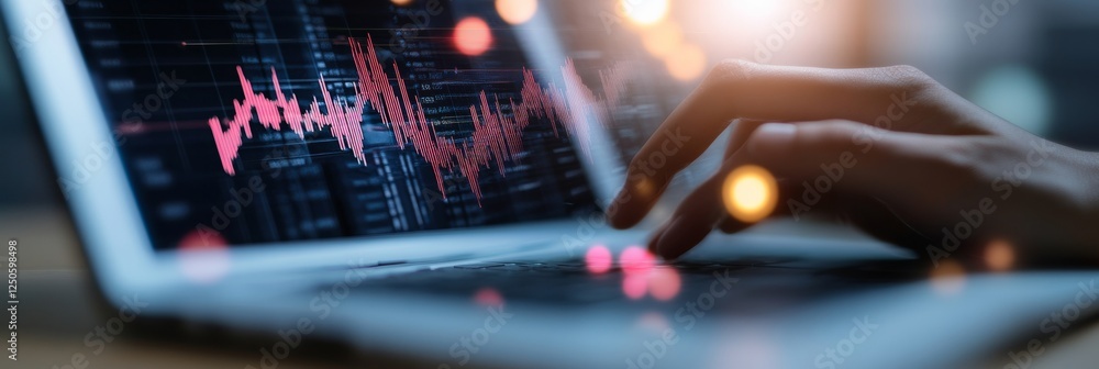 Poster Futuristic Data Visualization Interactive Digital Graphs on Sleek Glass Screen - Business Intelligence Tools for Enhanced Analytics in Modern Enterprises