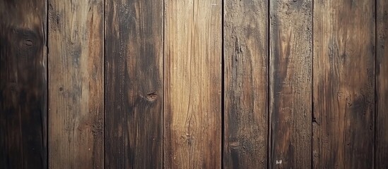 Naklejka premium Rustic brown wooden backboard with natural texture and grain for vintage design and background elements in various creative projects