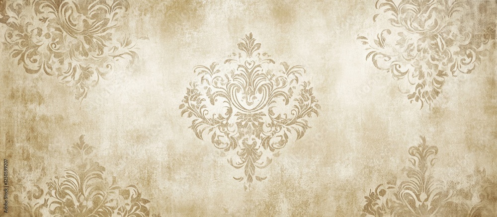 Poster Elegant vintage textured wallpaper with ornate patterns and ample space for text or design elements. Perfect for classic design projects.