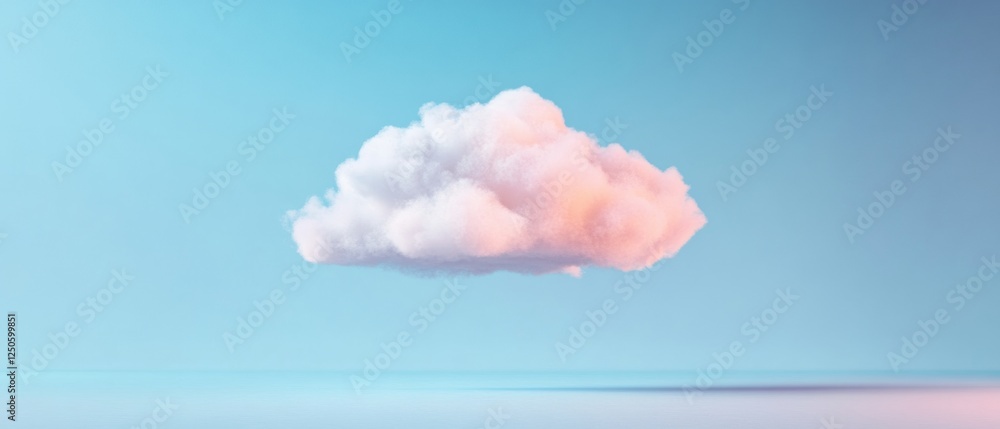 Fototapete dreamy pastel cloudscape soft textured floating cloud on gradient sky - inspiring digital transforma