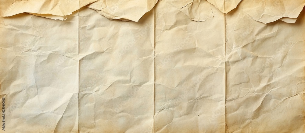 Poster vintage crumpled paper texture background with faded edges for artistic or design applications and l