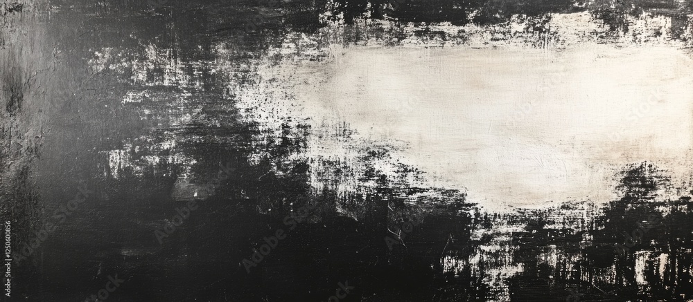 Poster textured black and white grunge background with abstract patterns suitable for artistic or design pu