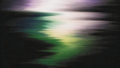 Obraz premium abstract gradient pattern with soft glowing light streaks in green, purple, and black on dark canvas background
