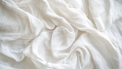 Obraz premium White fabric draped, folds, texture, interior