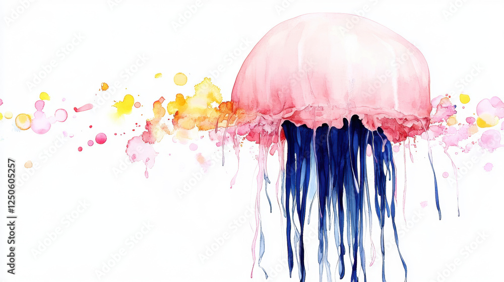 Poster under the sea, a detailed 3d rendering showcasing a portuguese man, ideal for high-fidelity visual p