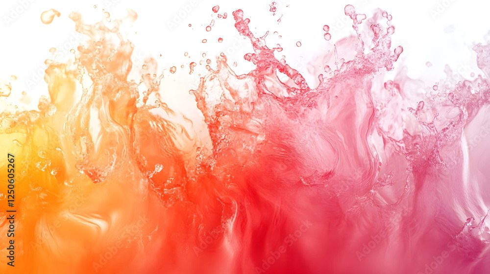 Poster Mesmerizing abstract background showcasing a dynamic explosion of vibrant colorful paint splashing flowing and dispersing in a captivating fluid motion  The image evokes a sense of energy creativity