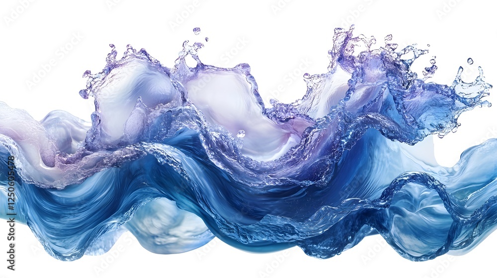 Poster Mesmerizing abstract composition showcasing the dynamic flow and turbulent energy of water