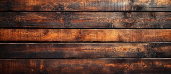 Textured old wooden surface background with rich grains and warm tones ideal for rustic design or natural themes.