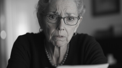 Obraz premium Grandmother Co-Signing Student Loan for Grandchild with Concern