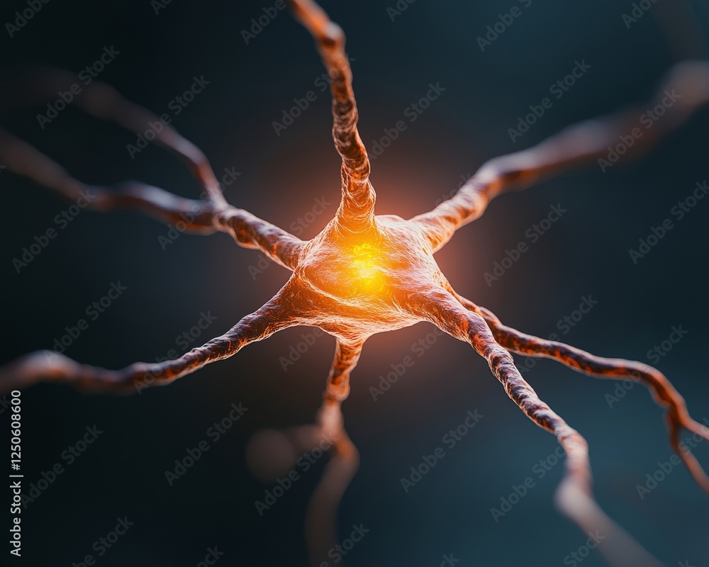 Poster Futuristic Neural Network Visualization Illuminated Node Pathways with Metallic Textures - AI Technology for Innovative Data Science and Machine Learning Solutions