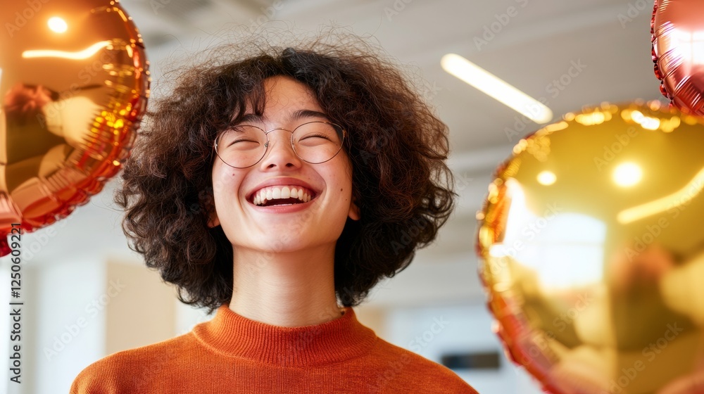 Poster melty metallics in modern offices interactive decor with laughter - boosting creativity and team bon