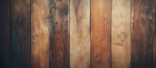 Rustic wooden wall background with textured planks in earthy tones for use in design and decoration projects.