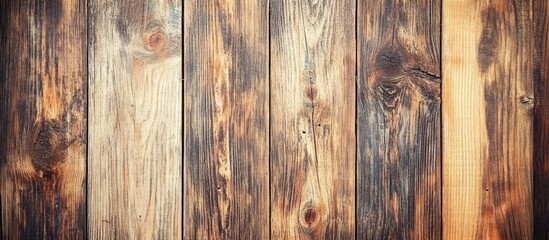 Obraz premium Warm rustic wooden plank texture showcasing natural grain patterns and weathered surfaces for design backgrounds and home decor projects.