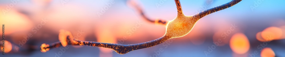 Aufkleber Futuristic Neurotech Art Synaptic Connections in Virtual Galaxy and Energetic Pathways - AI Visualization for Innovative Cognitive Computing in Tech and Digital Marketing