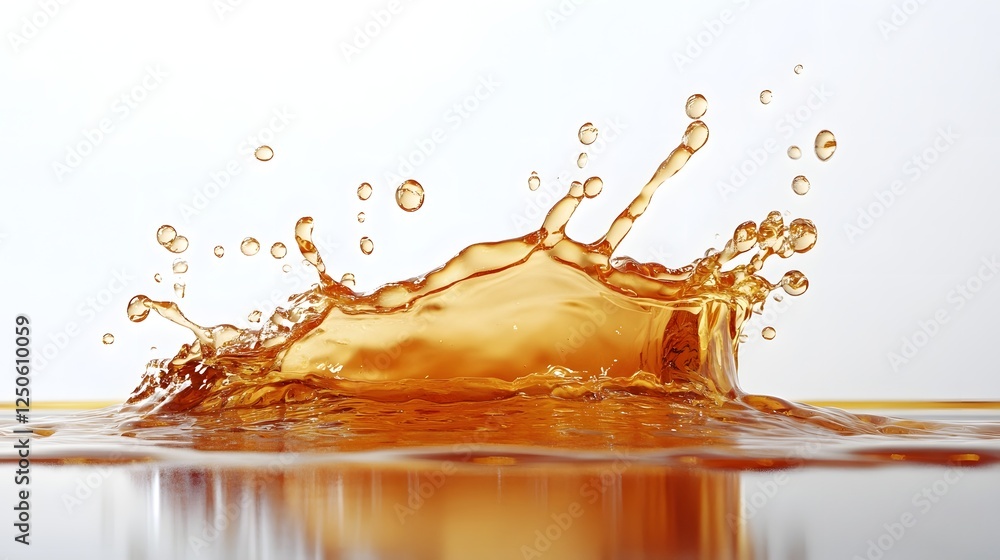 Aufkleber Splashing motion of a vibrant liquid refreshment such as water juice oil or paint captured in a dynamic explosion of energy color and movement  The fluid flows and bursts with a textured transparent
