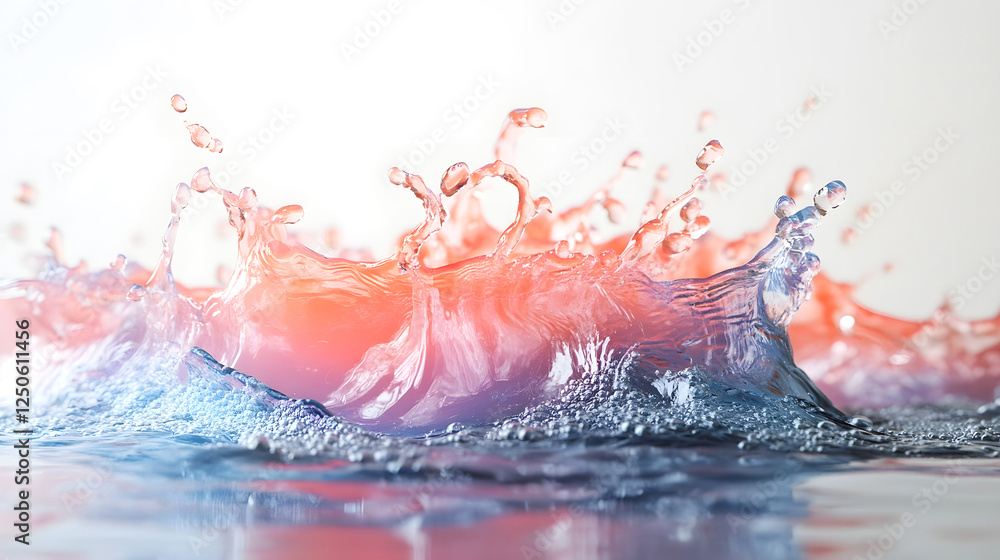Leinwandbilder stunning abstract image of colorful water droplets and splashes in dynamic motion creating a captiva