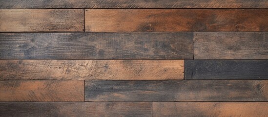 Naklejka premium Rustic wooden texture background showcasing various shades and grains for design and interior decor applications.