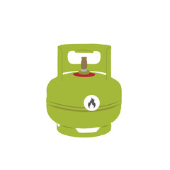 Illustration of green propane gas tank Indonesian type LPG