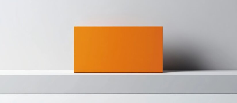 Vibrant Orange Business Card on Minimalist Background with Clear Space for Customizable Text - Powered by Adobe