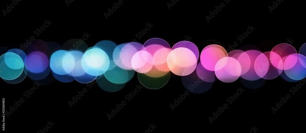 Poster vibrant bokeh lights in various colors creating an abstract effect on a black background for artisti