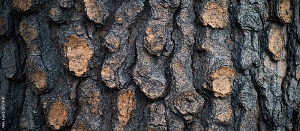 Poster textured tree bark with wavy patterns and rich colors providing a natural background ideal for text 