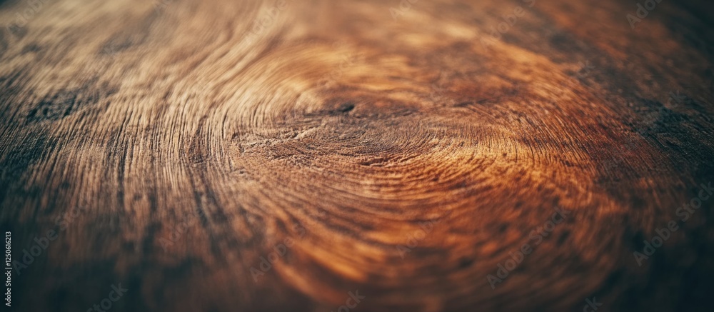 Poster close-up of intricate wood tabletop texture showcasing rich grain patterns and warm hues for rustic 