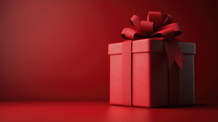 A minimalist image featuring a bright red background,