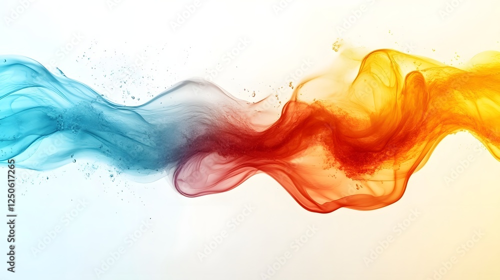 Poster vibrant fluid swirls of colorful abstract motion and digital graphic design captivating and mesmeriz