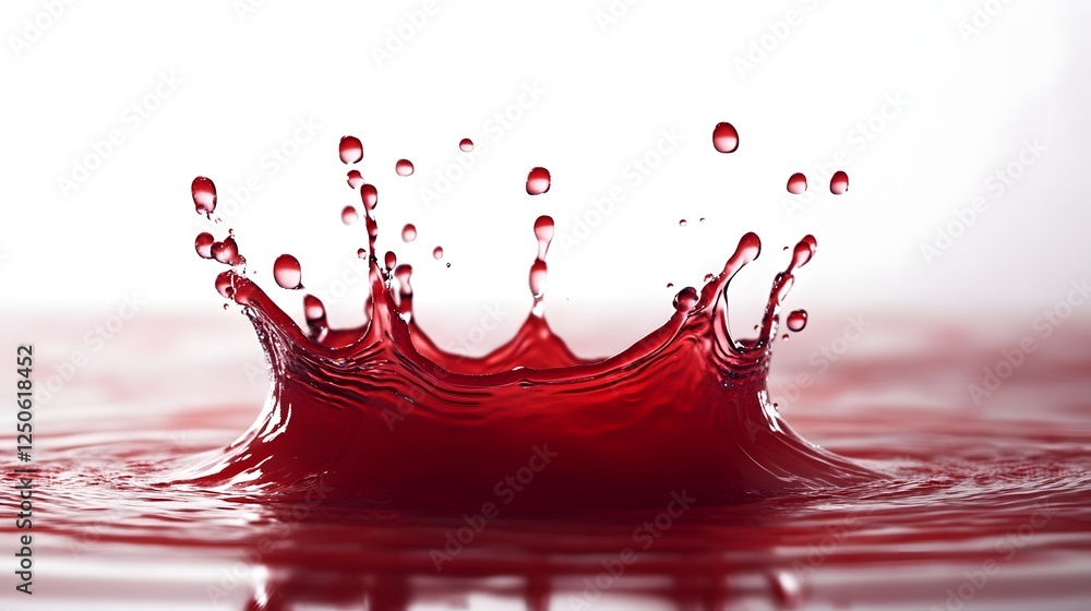 Poster vibrant red water splash abstract with fluid dynamics pattern dynamic and creative image showcasing 