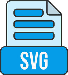 SVG File Format Icon Lineal Color
