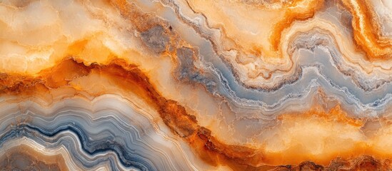Fototapeta premium Elegant Polished Marble Texture with Rich Swirls in Earthy Tones for Interior and Exterior Design Applications in Home Decor and Ceramics